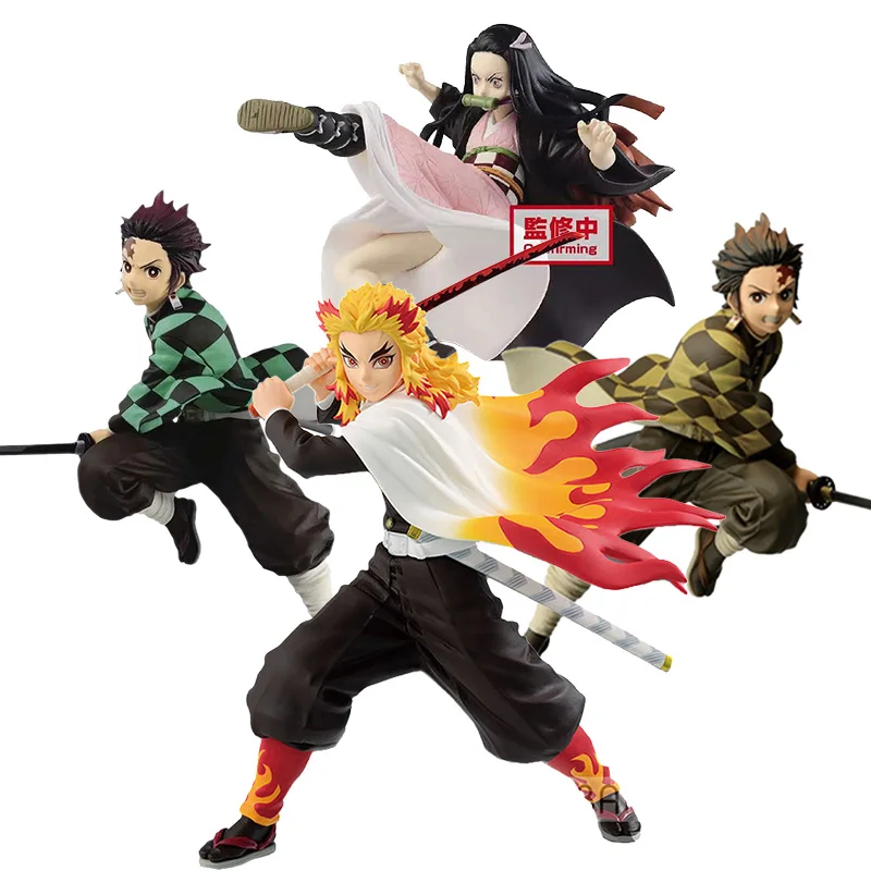 Фигурки фигурок Banpresto Аниме фигурки рассекающих демонов Kimetsu no Yaiba Akaza Rengoku Nezuko Kamado