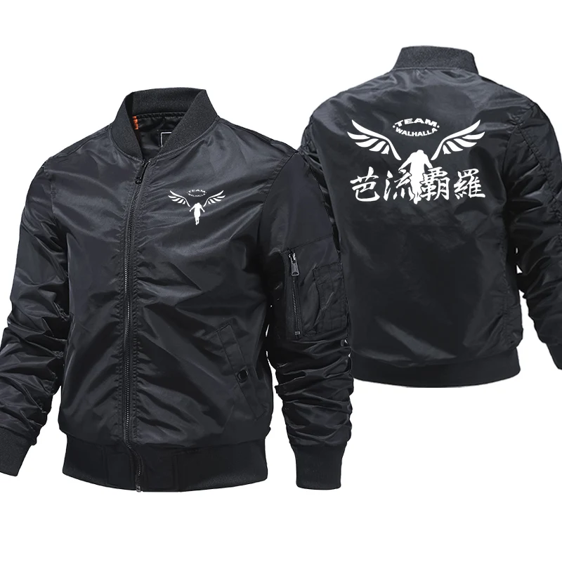 

Anime Tokyo Revengers Bomber Jacket Men Cosplay winter coat men chamarra Fly Pilot jacket men Windproof thick Outdoor cycling