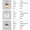 Nordic Glass Pendant Light LED Hanging Lamp for Dining Room Living Room Coffee Shope Home Indoor Decor Lighting Fixtures 6