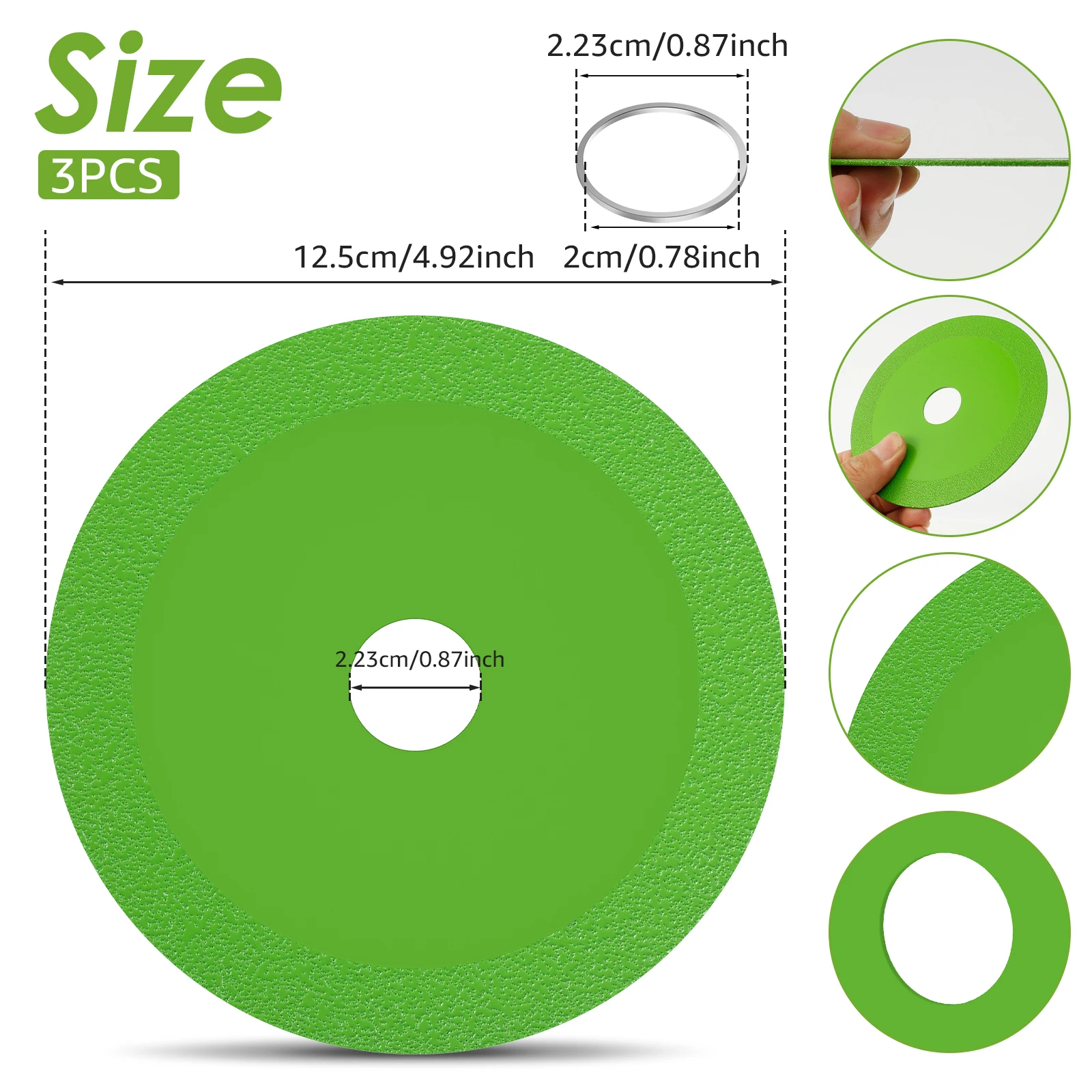 Diamond Glass & Tile Cutting Discs - Set of 3 Premium Blades