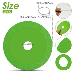 Diamond Glass & Tile Cutting Discs - Set of 3 Premium Blades (125mm - 3Pcs)