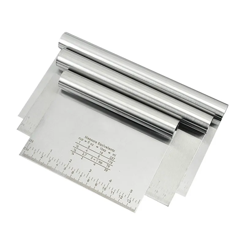 Baking Tool Dough Scraper Dough Cutter Cake Scraper Baking Accessories Bread Cutter Stainless Steel Dough Pastry Scraper