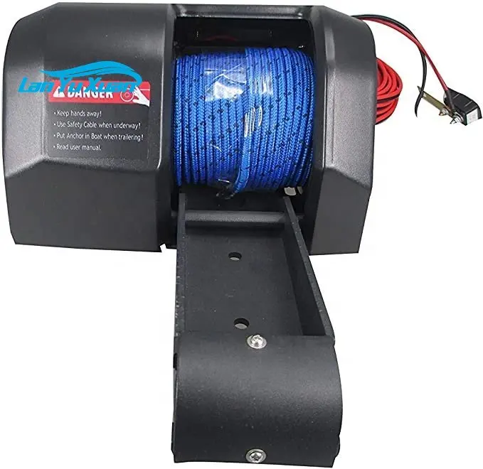 RAF Powerful 12v Marine Boat Pontoon 35 Electric Anchor Winch 100 ft Rope Freshwater for Anchor Up to 30lbs /Boat Accessories