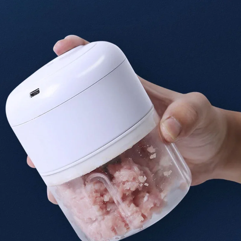 Electric Garlic Masher USB Charging Mini Crusher Chopper Durable for Crushed Garlic Ginger Chili 5