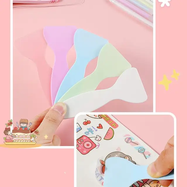 4 Db/Beállított Csipeszes Ragasztó Tollfaragó Késtes Folyóiratkészlet A Scrapbooking Diy Kreatív Művészeti Kézműves Munka Aranyos Levélpapírok Vágása - Image 6