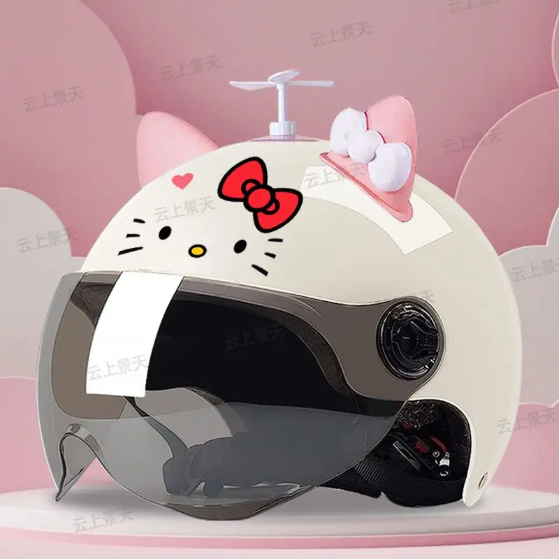 Sanrio Motorcycle Electric Bicycle Riding Helmet Hello Kitty's