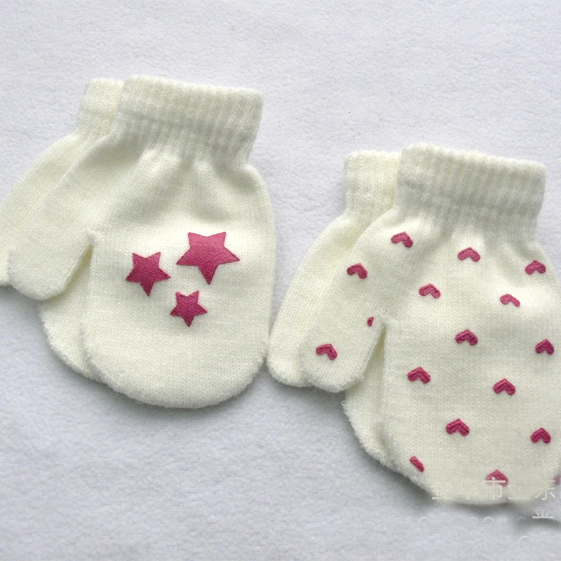 Knitted gloves mitten Baby Winter Gloves Infant baby mittens For Boy Girls Soft Warm Full Finger Gloves child mittens 3