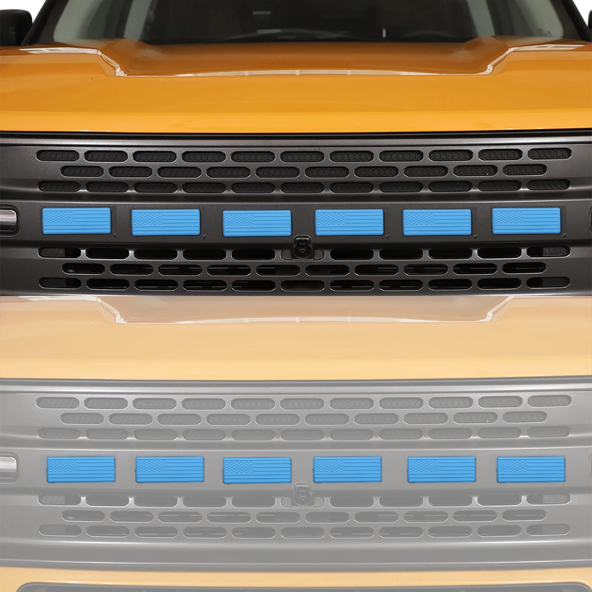 Car Exterior Front Rear Emblem Letter Decoration Cover Trim Protector for Ford Bronco Sport Replacement car fender emblem badge