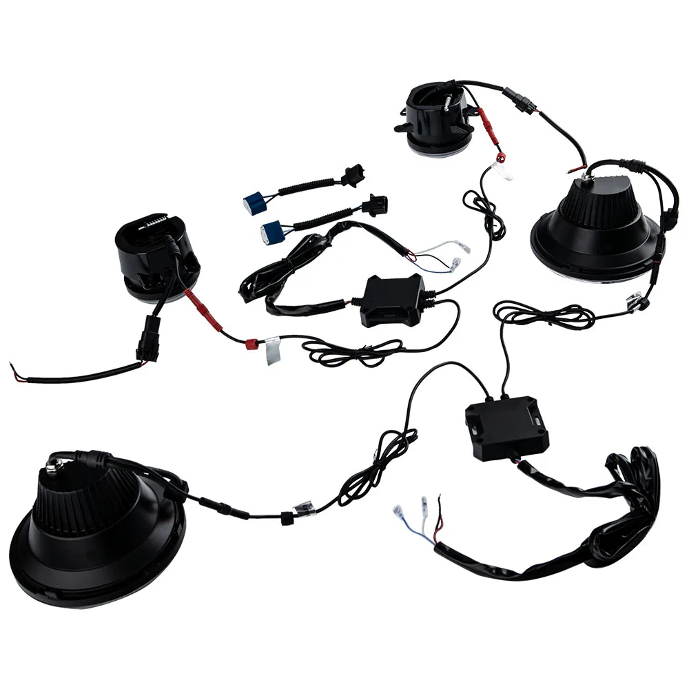 

7" RGB LED Headlights 60W + 4" 30W Fog Lights for Jeep Wrangler JK 2007-2018 RGB 60W For Land Rover For Jeep JK LJ TJ 2004