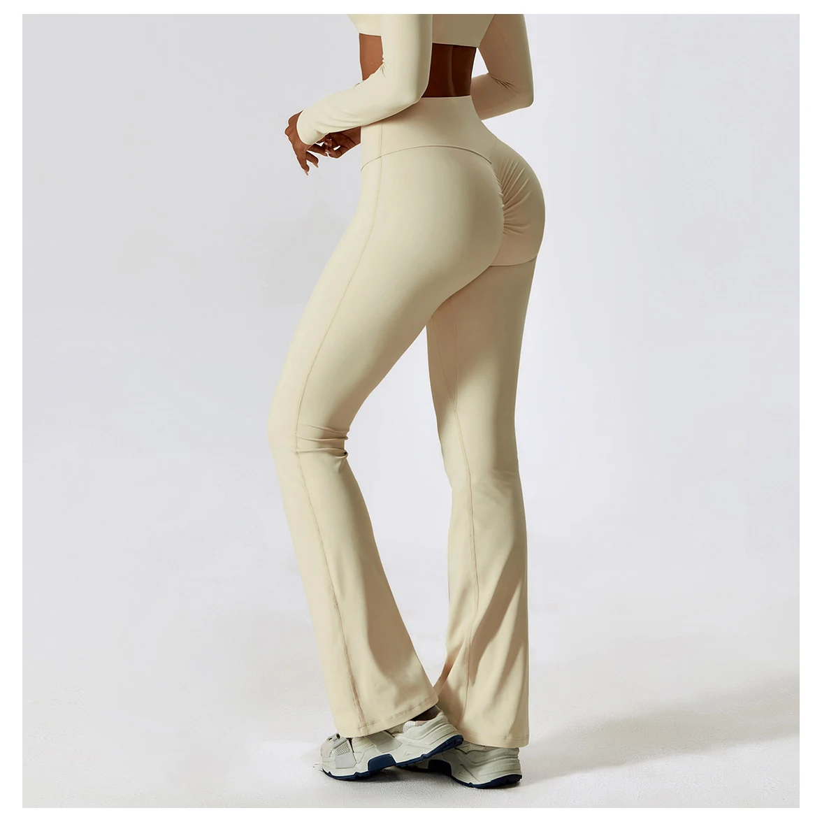 Pantaloni Da Yoga Da Donna Leggings Svasati Abbigliamento Sportivo Ad Alta Elasticità Pantaloni Da Ballo Slim Butt Workout Vita Alta Fitness Sportwear