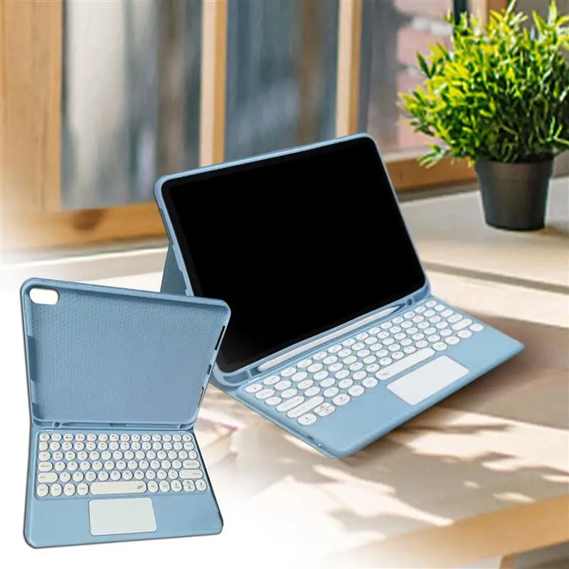 Tastiera Magica Wireless Per Ipad 10 Generazione 2023 Tastiera Custodia Per Tastiera Ipad 10 10.9 Pollici Con Touchpad Carino Colore Chiave Rotonda