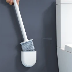 Wall - Mounted Quick - Dry Silicone Toilet Cleaning Brush (J1598)