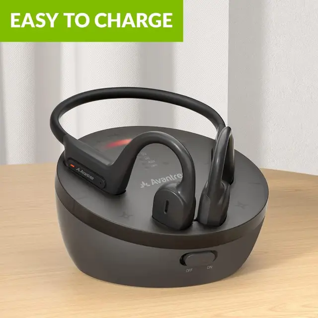 Open-Ear TV Earbuds with Clear Dialogue, Bluetooth Transmitter & Charging Dock, Optical Passthrough - Image 6