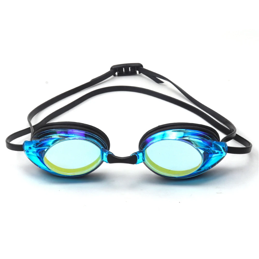 Swimming goggles Professional Adult Waterproof Fog-proof Racing Men Women Cool Silver Plated Swimming glasses antifog