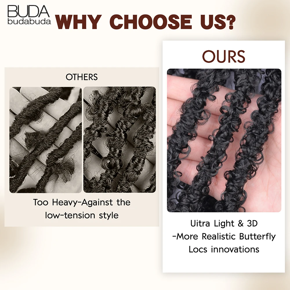Butterfly Locs Crochet Hair Extensions Locks Braid Synthetic Hair 7