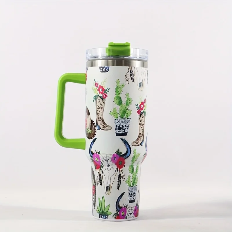 

Double Layer Stainless Steel Vacuum Cup 40oz Large Capacity Water Bottle With Straw And Lid Kawaii Vacuum Tumbler Insulated Cups