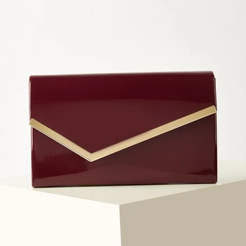 Borsa da sera da donna, pochette versatile di lusso leggero, borsa da sera in pelle sintetica PU tinta unita, borsa per il trucco portatile, borsa a tracolla, portafoglio, borsa a busta, con catena metallica staccabile, per ballo di fine anno, stagione delle nozze, abito da sera, borsa abbinata, borsa a tracolla portatile, borsa per il trucco, stagione delle nozze, banchetto
