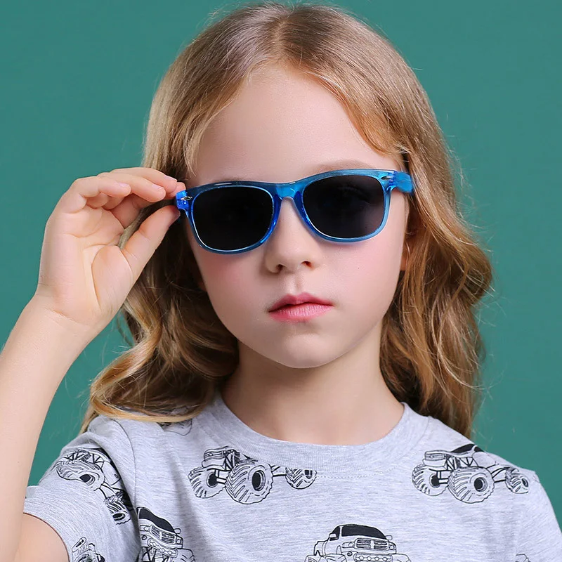 Kids Polarized Sunglasses Transparent Color Frames Boys and Girls Outdoor Travel Beach UV Protection Glasses UV400 kids sunglasses children sunglasses