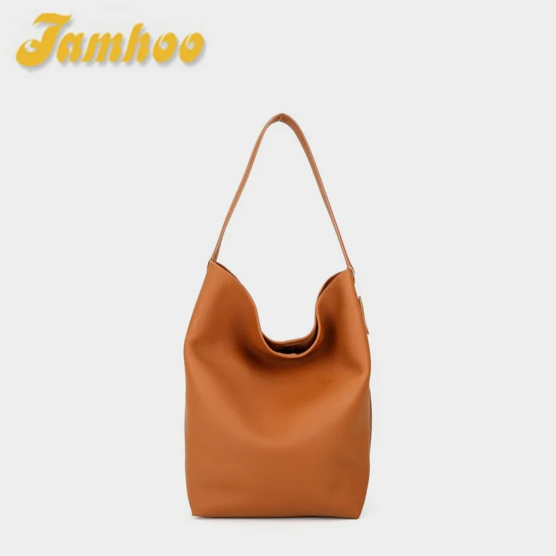 

Jamhoo The NS Park Women Single Shoulder Bag Handbag Bucket Tote Bag Soft Leather Bags For Women Large Women Leather Bolas Hobo