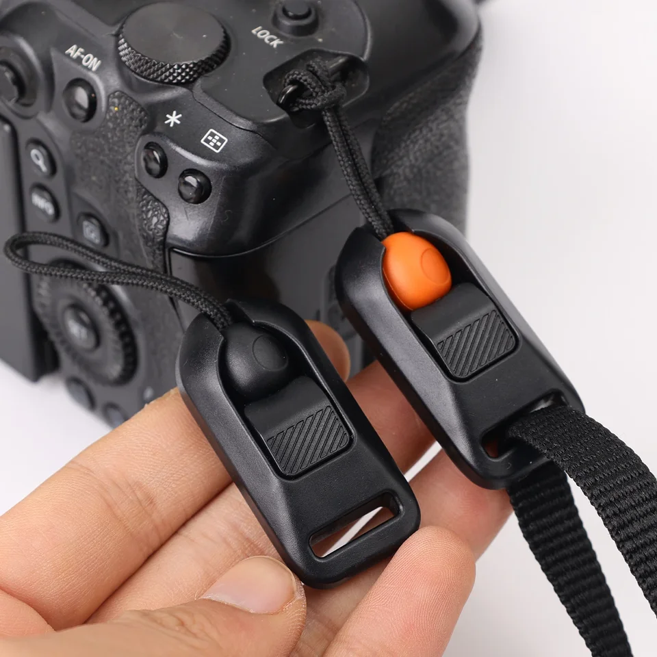2-Piece Camera Connector Loops – 1.2cm Quick Release Buckles For Neck Strap (Fits Canon, Nikon, Sony, Etc.)