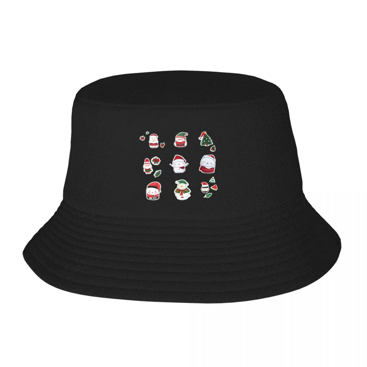 

Christmas Stickers Bucket Hat Sports Caps Rave Mens Tennis Women's