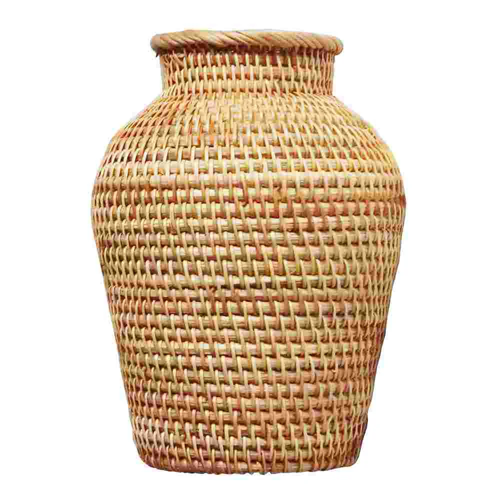 

Dried Flower Vases Dried Branches Pot Floral Arrangement Vase Wicker Decorative Vase Vintage Hand- Woven Vase Indoor Plant Pot