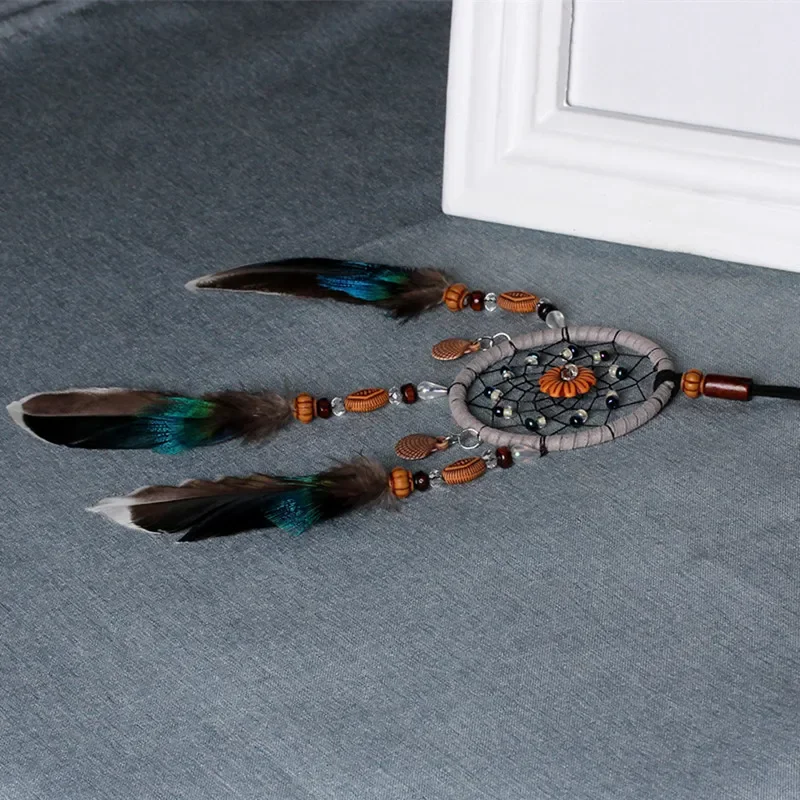 Hot Car Pendant Handmade Dream Catcher Feather Hanging Car Rearview Mirror Ornament Auto Bedroom Decor Room Decor Accessories 5