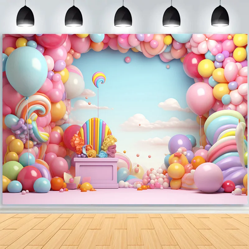 

Balloons Decorations For Baby Shower Party Photography Backdrops Props Birthday Children Newborn Photo Studio Background BE-05