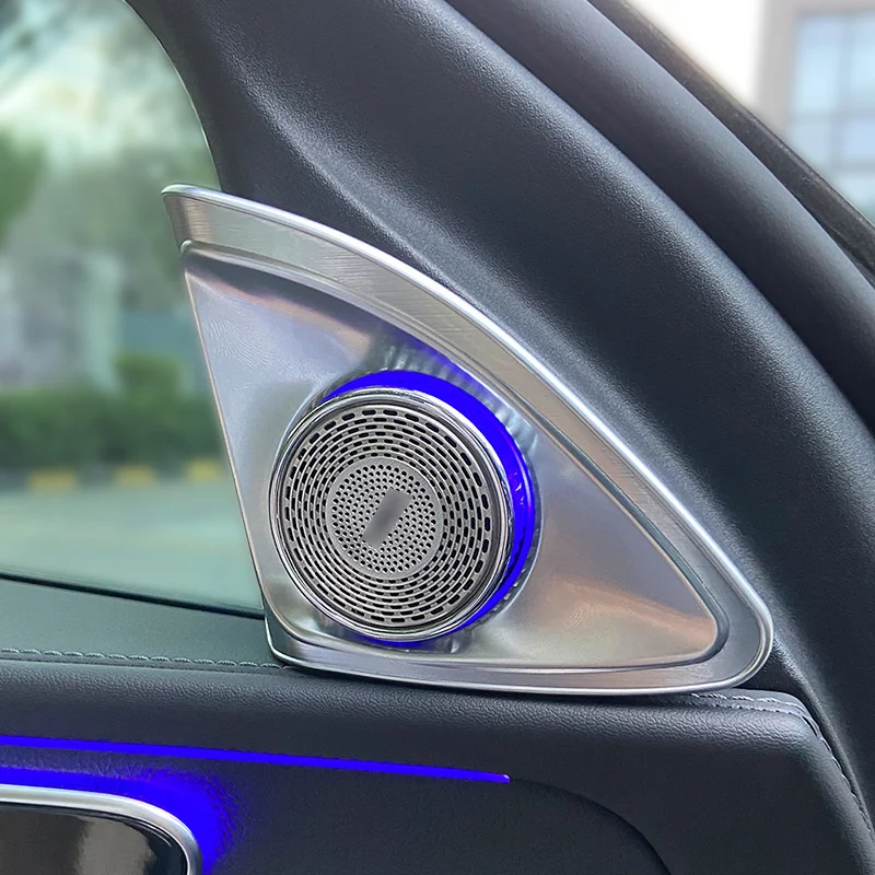 

64 Colors 4D Rotating Tweeter Speaker For Mercedes Benz 2022 C-Class W206 C300 Car RGB LED Ambient Light 3D Treble Horn Refit