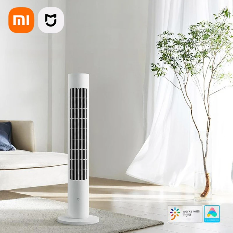 XIAOMI MIJIA Smart DC Inverter Tower Fan 2 Portable Fan Appointment Timing Low Noise APP Remote Control 150&deg; Oscillation Range wireless floor fan