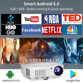 4K 10000 Lumens Android Beamer Projector Outdoors Full HD 1080P 8K Video Dolby Audio Home Theater WiFi Portable Proyector 2