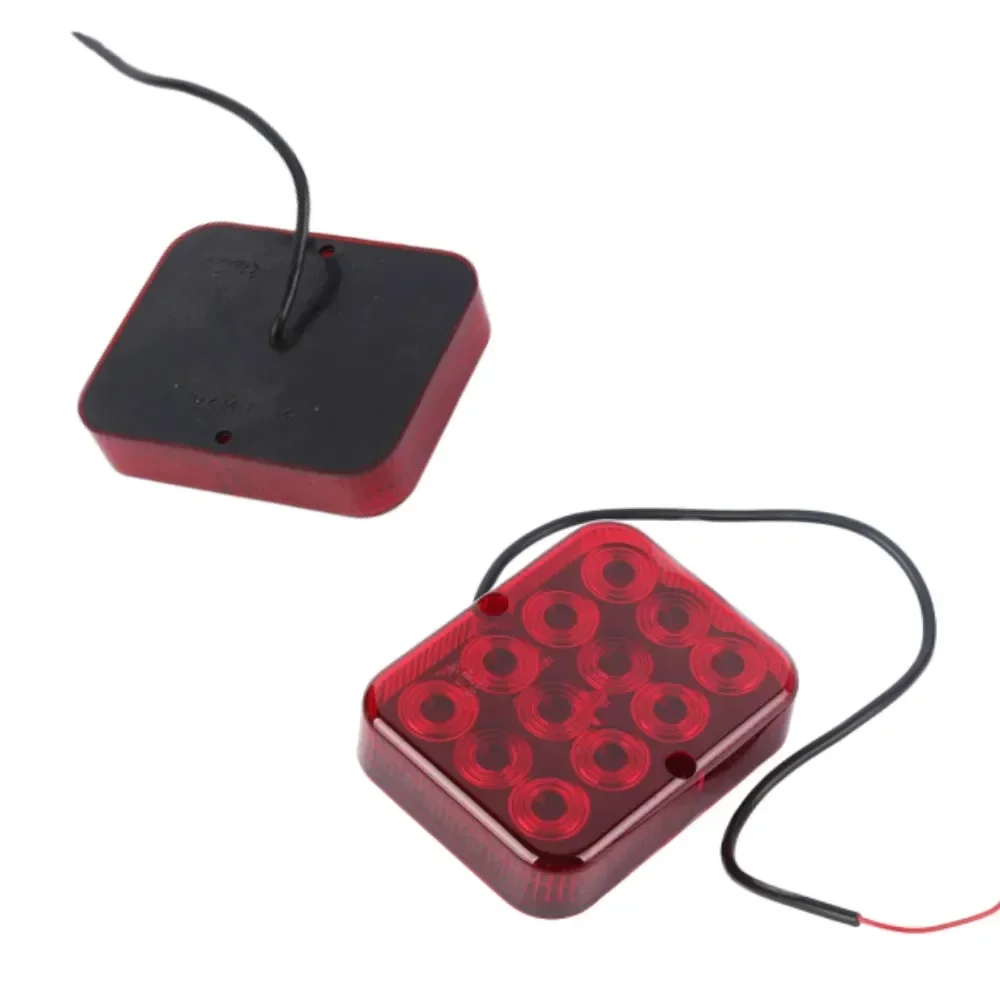ATVOV 운전 테일 후방 안전 경고 램프 트럭 트레일러, 캐러밴 견인 보트, 방수 12V, 24V, 12 LED 칩 안개등