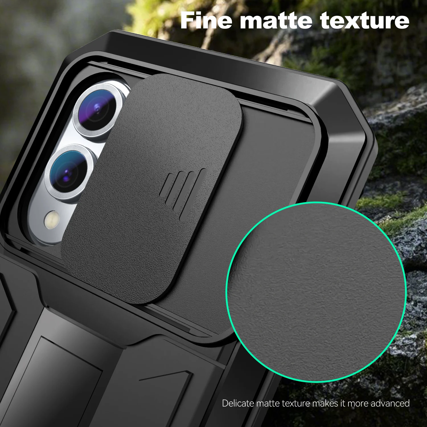 Rugged Armor Shockproof Protective Case with Full Coverage Aluminum Metal Cover