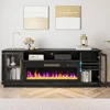 74" TV Stand with 42" Touchscreen Fireplace Entertainment Center with Storage Modern Design Sturdy Construction Easy Assembly 6