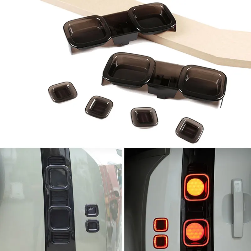 

Car Rear Lamp Shade Brake Indicator Tail Light Reversing Lamp Blackened Tail Lamp Cover For Land Rover Defender 110 2020 - 2022