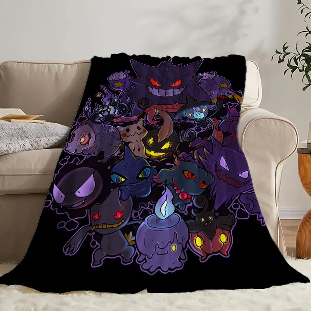 Cute Throw Blanket Luxury Bedding Pokemon Fluffy Soft Blankets Sofa Decoration Hairy Blankets for Bed Blanket 150cm X 200cm Knee 3
