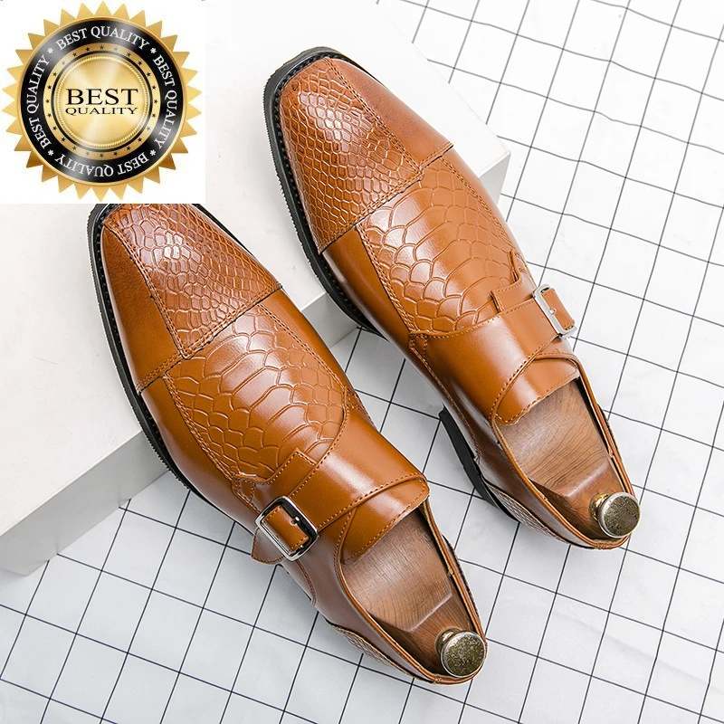 

Genuine Designer's New Leather Men's Shoes Banquet Dress Business Casual Non Slip Big Size：38-48