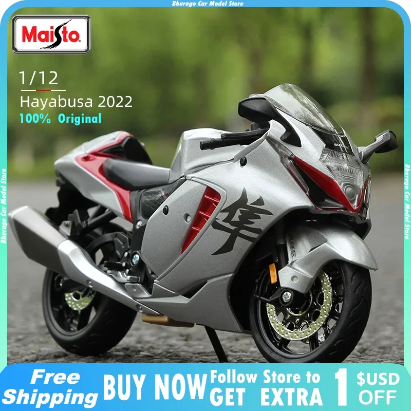 

IN STOCK Suzuki Hayabusa 2022 Sportster Motorcycle Model Car Maisto 1:12 Static Die Cast Collectible Moto Toys Gift Collection