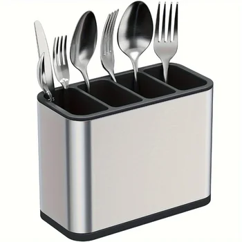 Kitchen Cutlery Organizer Knife Stand Plastic Drain Storage Holder Spoon Fork Chopstick Kitchenware Cooking Tool Tray Shelf Box 1