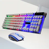 Gaming Keyboard and Mouse Gift Set - Punk Retro Style with High-Profile Keys & RGB Lighting - Image 3