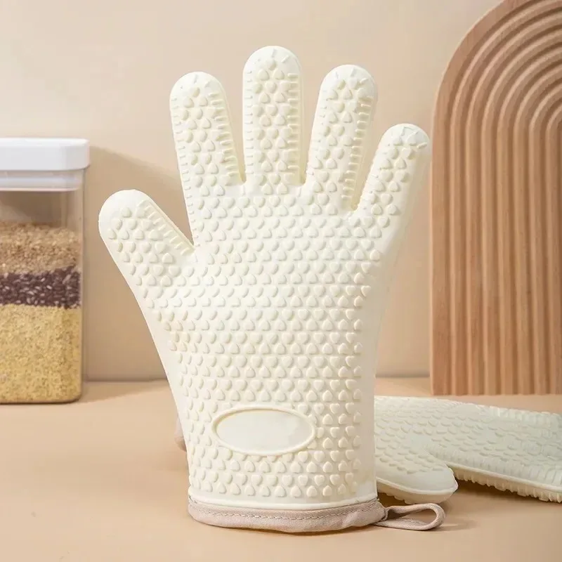 Thick Heat-Resistant Silicone Gloves for Microwave Oven Baking - Anti-Scald, Non-Slip Kitchen Essentials for  Home  Use