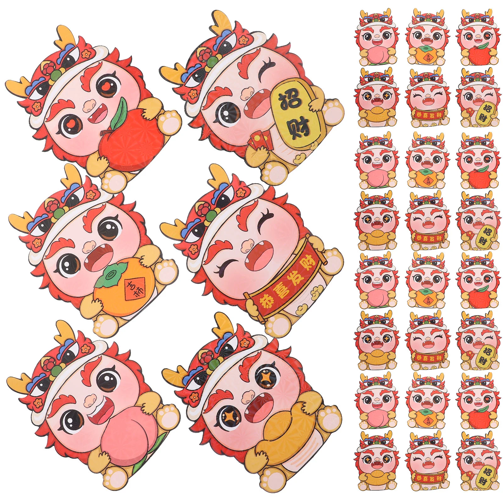 

30pcs Spring Festival Money Pouches Lucky Money Bags New Year Party Red Packets Mixed Style