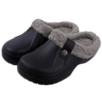Crestar New Home Warm Slippers For Women Men Winter Soft Plush Slippers Female Clogs Outdoor Waterproof Non-slip Cotton Slippers 2