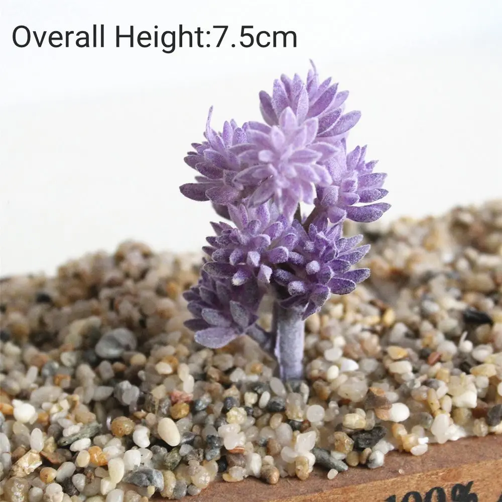 Vibrant Purple Flocking Artificial Succulent Decor