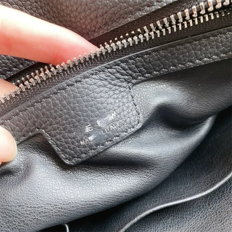 여성용 진짜 가죽 토트백, 미니멀리스트 럭셔리 우아한 헤드 레이어 소가죽, 핸드헬드 대용량 숄더 겨드랑이 서류 가방