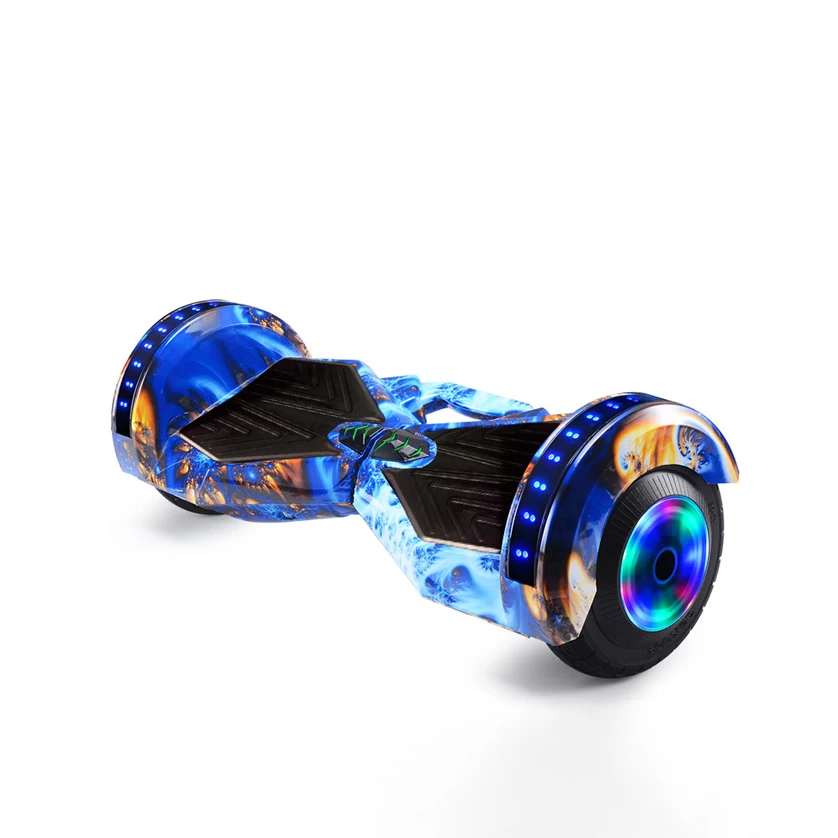 Electric Self Balancing Scooter with LED Light Go Kart Handle Cheap Two Wheel Smart Balance Hoverboard 8 Inch