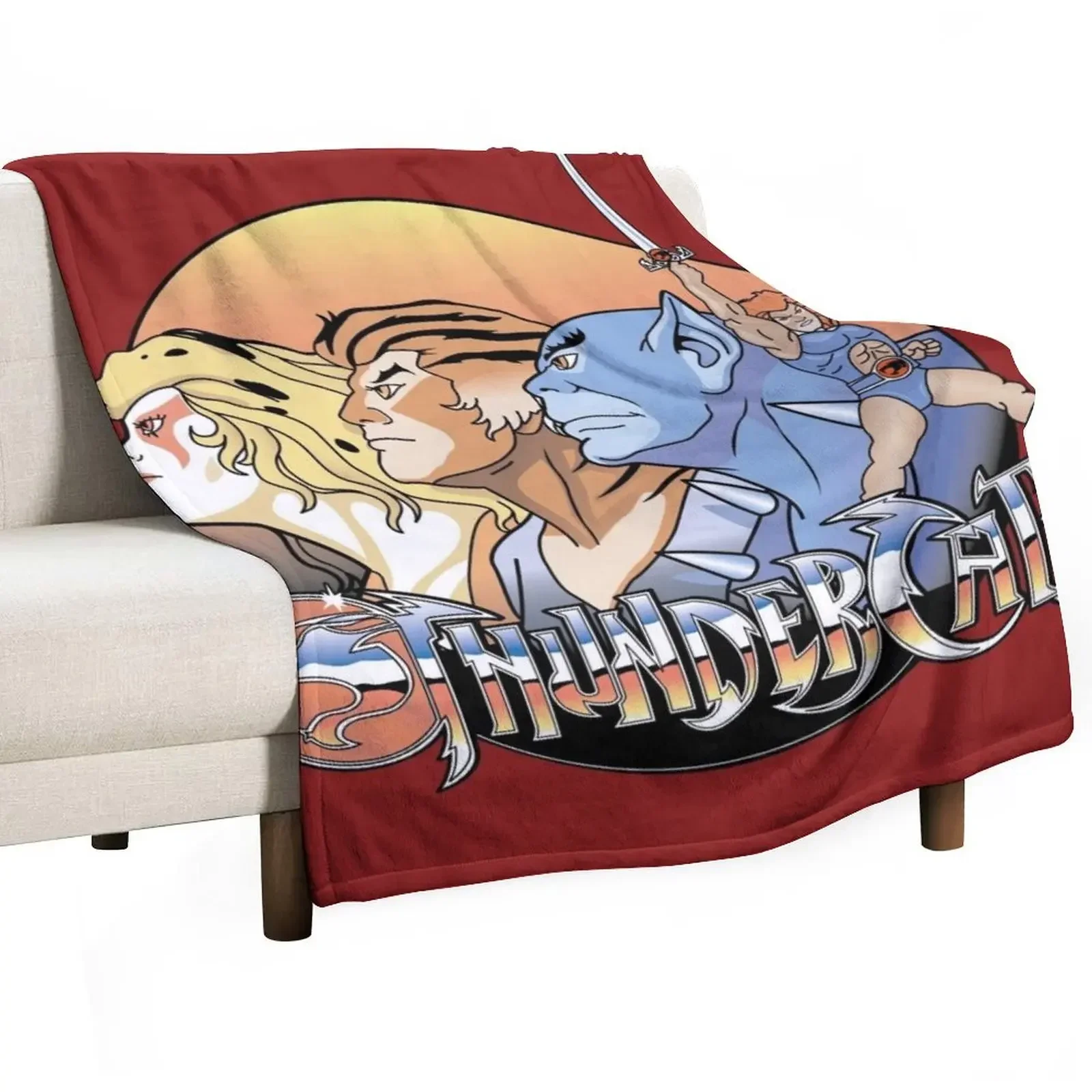 

Thunder Kittens Throw Blanket Flannel Fabric Flannel Blankets For Bed Plaid on the sofa Blankets