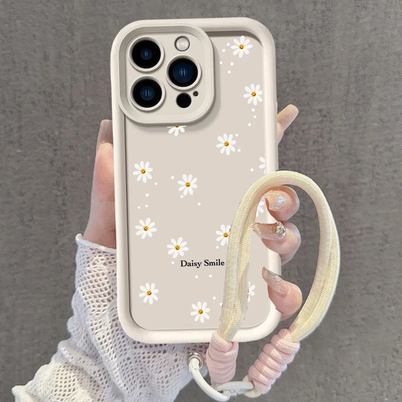 Floral Lanyard Phone Case with Strap