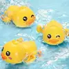 Mini cute Yellow Duck bath toy, children's pool water toy, birthday gift, waterproof windup toy 5