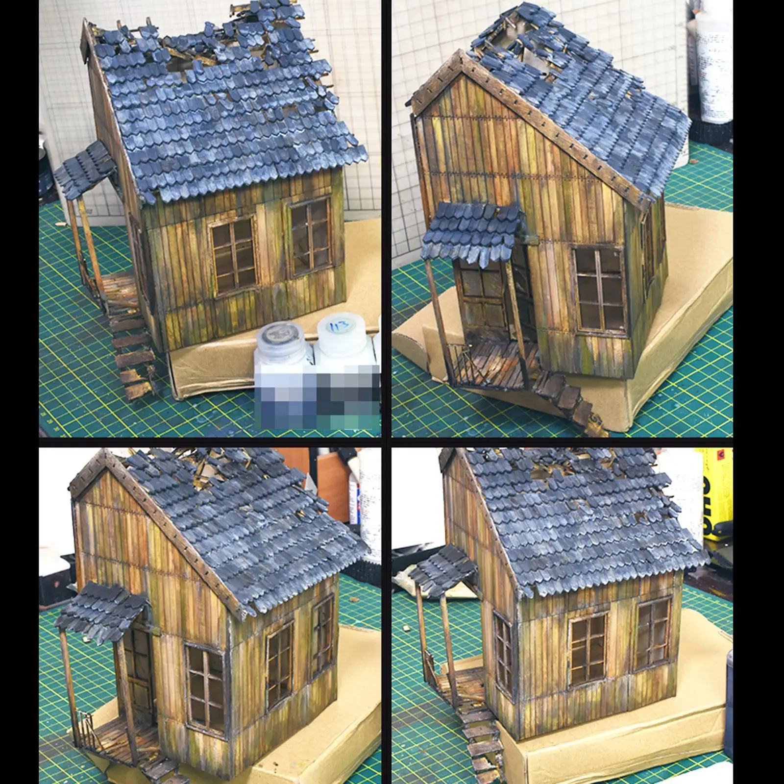 퍼즐 조립되지 않은 키트 나무 유적, 전쟁 장면 디오라마, 1/35 체중계